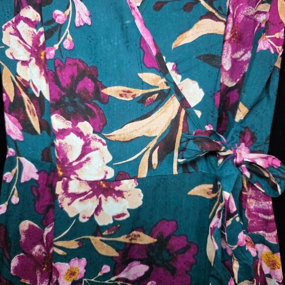 NWT Band of the Free Floral Wrap Maxi Dress M - Picture 4 of 14